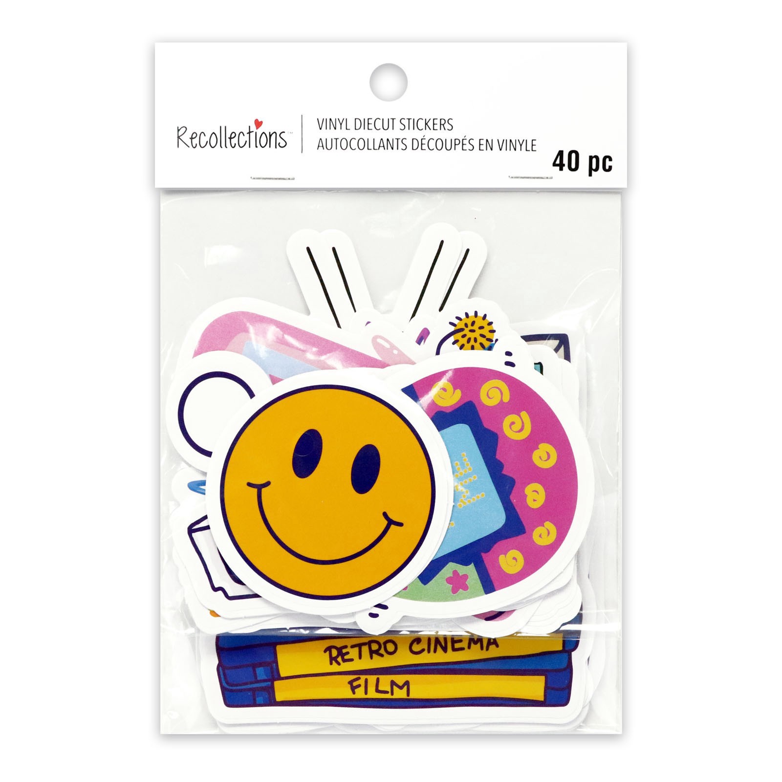 slide 2 of 5, Vinyl Diecut Retro Sticker Set By Recollections, 1 ct
