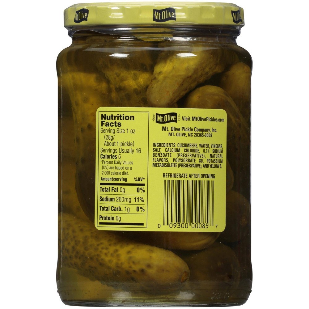 slide 3 of 4, Mt. Olive Kosher Baby Dill Pickles, 32 oz