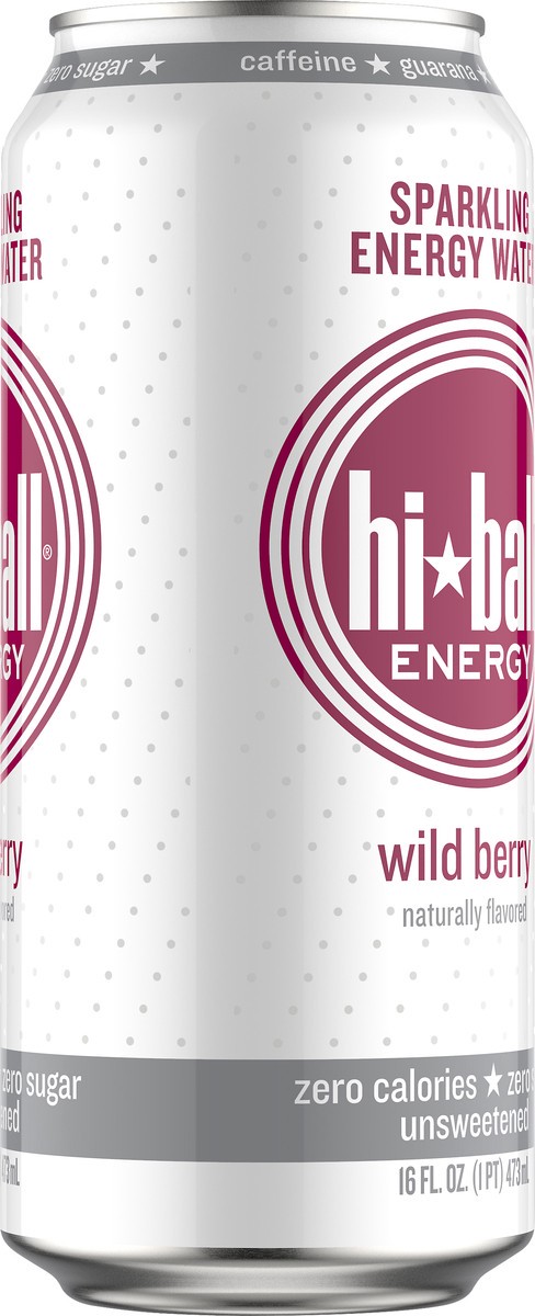 slide 5 of 10, Hiball Energy Wild Berry Sparkling Energy Water 16 oz, 16 oz