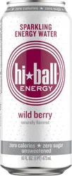 Hiball Energy Wild Berry Sparkling Energy Water 16 oz