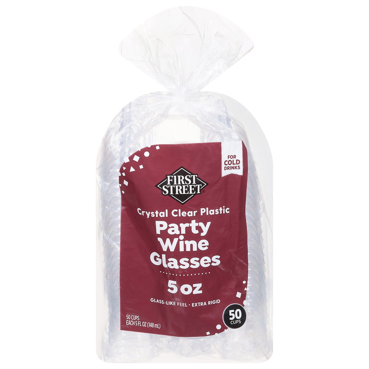 slide 1 of 8, First Street Crystal Wine Glasses, 50 ct