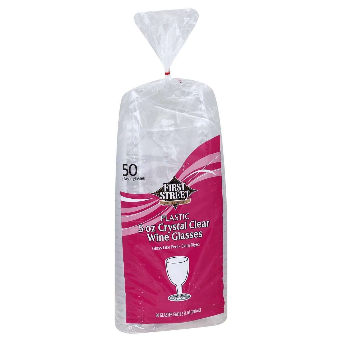 slide 2 of 8, First Street Crystal Wine Glasses, 50 ct