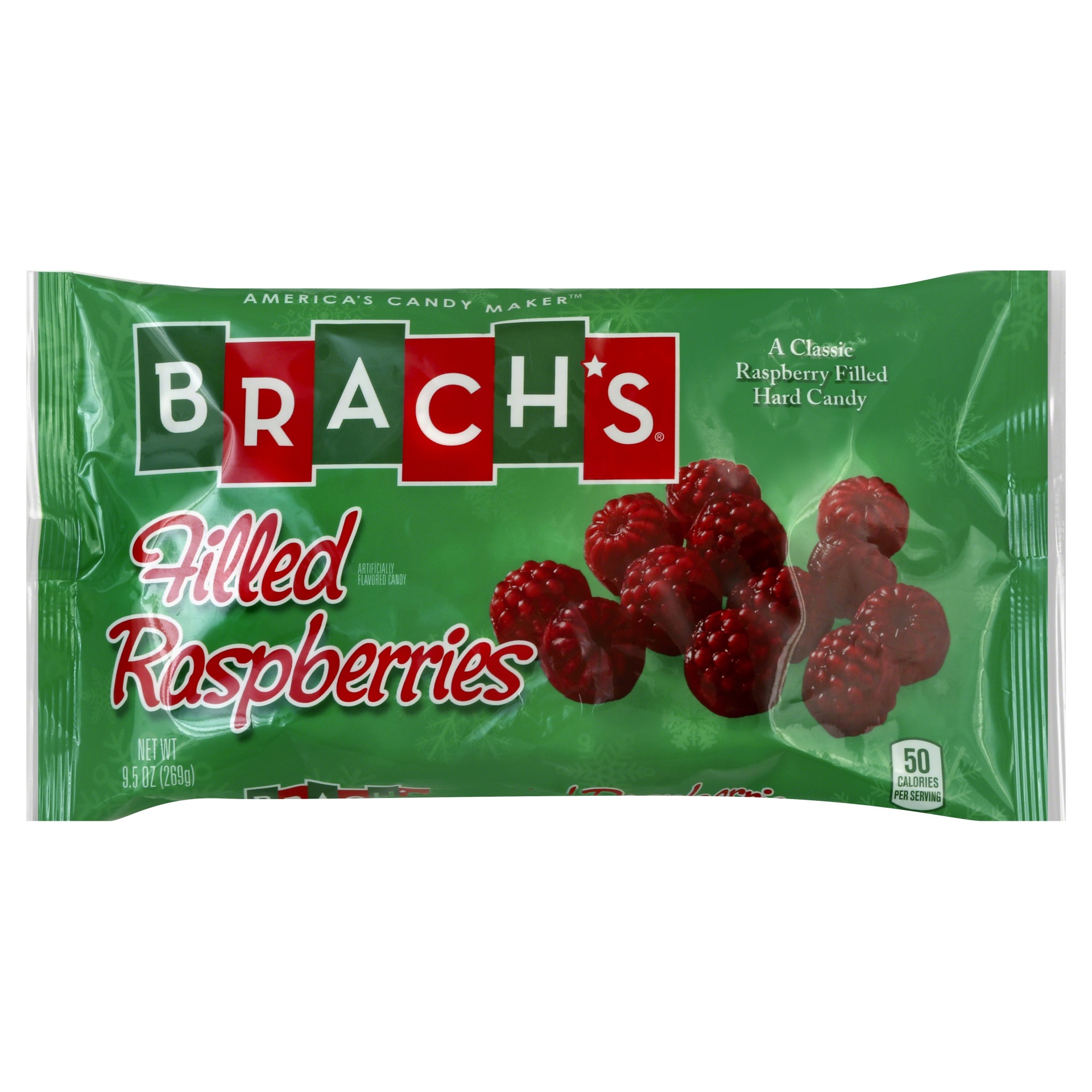 slide 1 of 2, Brach's Christmas Filled Raspberries, 9.5 oz