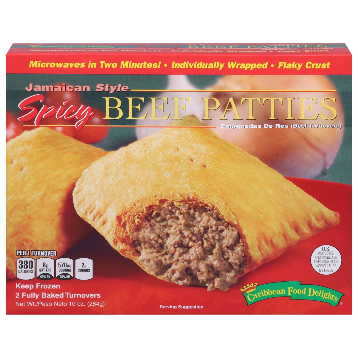 slide 2 of 17, Caribbean Food Delights Jamaican Style Spicy Beef Patties Turnovers 2 ea, 2 ct