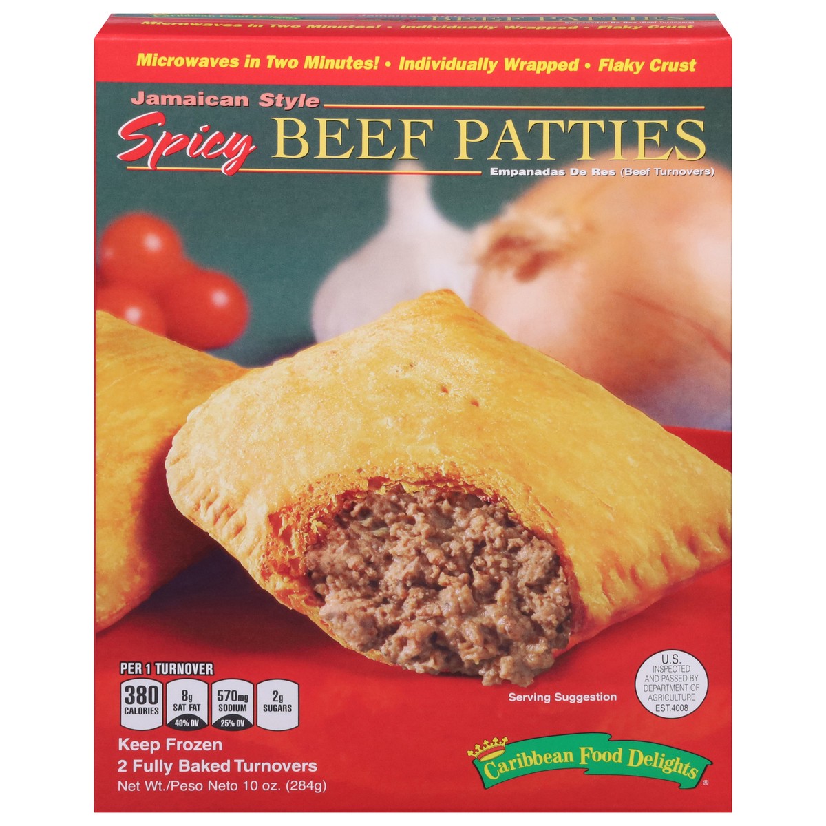 slide 3 of 17, Caribbean Food Delights Jamaican Style Spicy Beef Patties Turnovers 2 ea, 2 ct