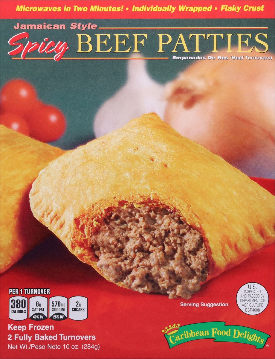 slide 11 of 17, Caribbean Food Delights Jamaican Style Spicy Beef Patties Turnovers 2 ea, 2 ct