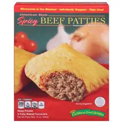 Caribbean Food Delights Jamaican Style Spicy Beef Patties Turnovers 2 ea