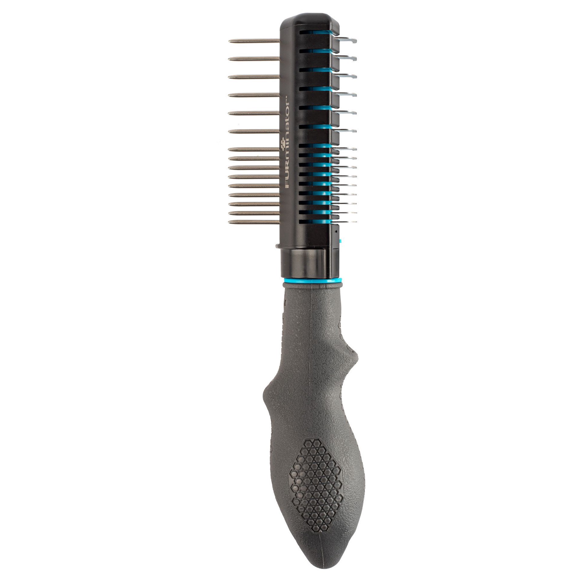 slide 1 of 1, FURminator 2-in-1 Doodle Grooming Tool for Dogs Susceptible to Matting, Black, Small, SM