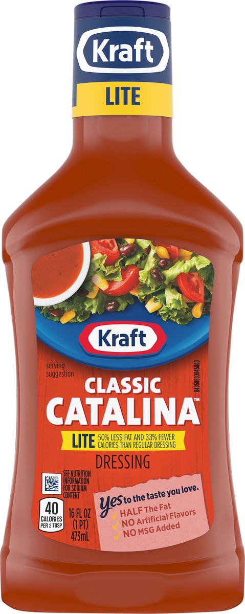 slide 6 of 9, Kraft Classic Catalina Lite Salad Dressing, 16 fl oz Bottle, 16 fl oz