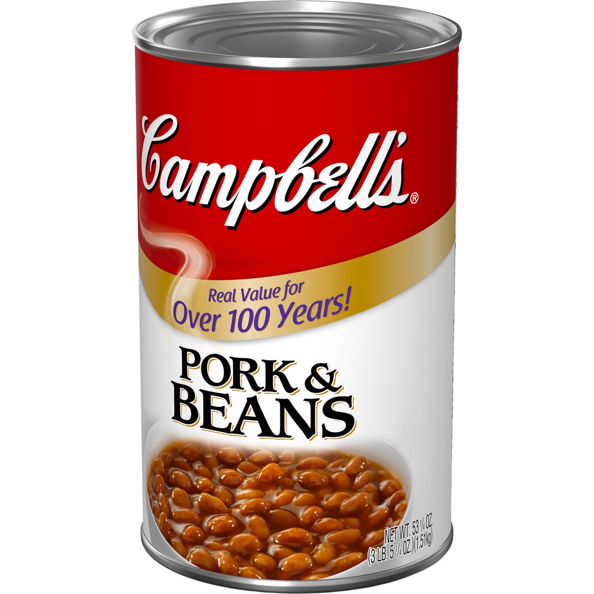 slide 4 of 9, Campbell's Canned Beans, Pork And Beans, 53.25 oz