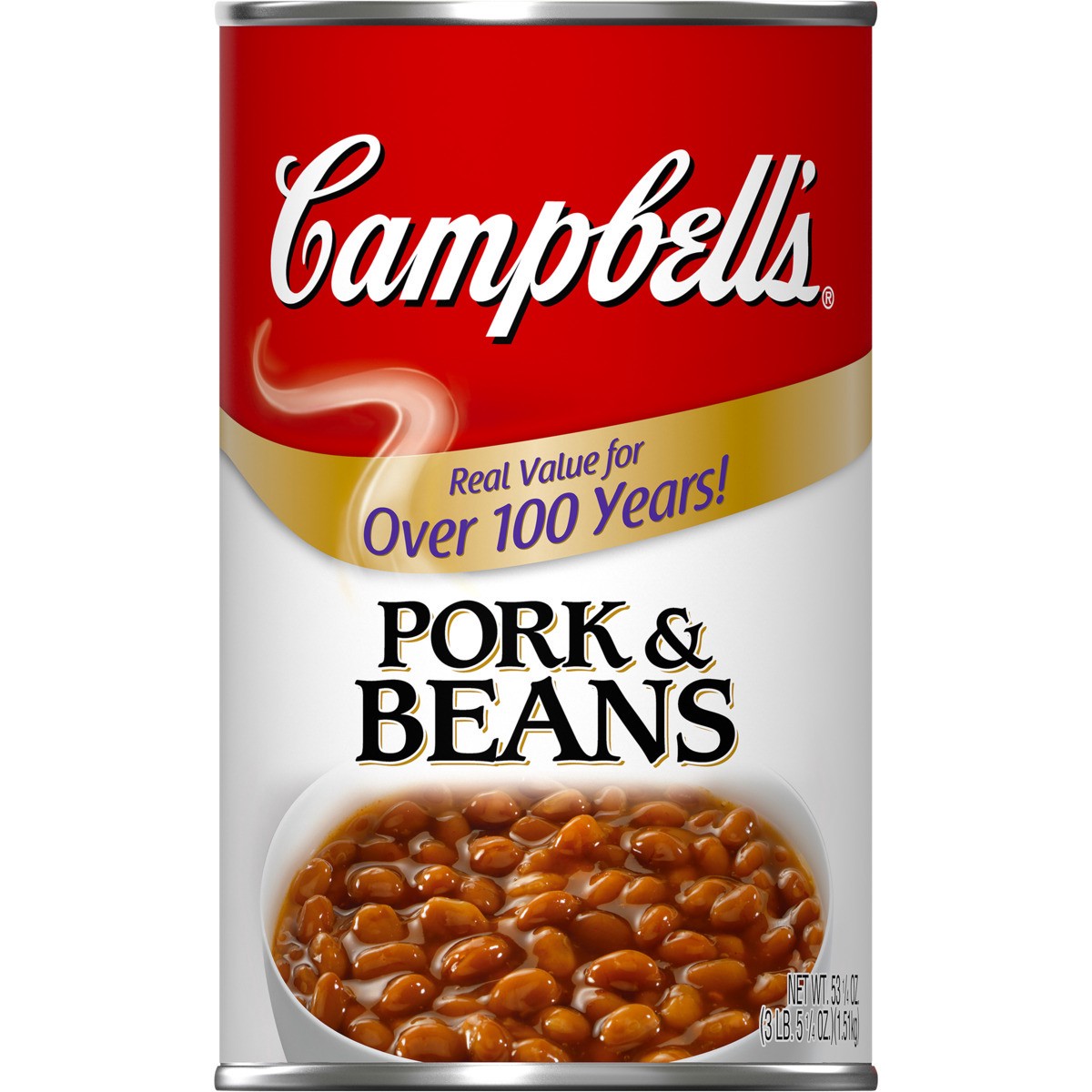 slide 9 of 9, Campbell's Canned Beans, Pork And Beans, 53.25 oz