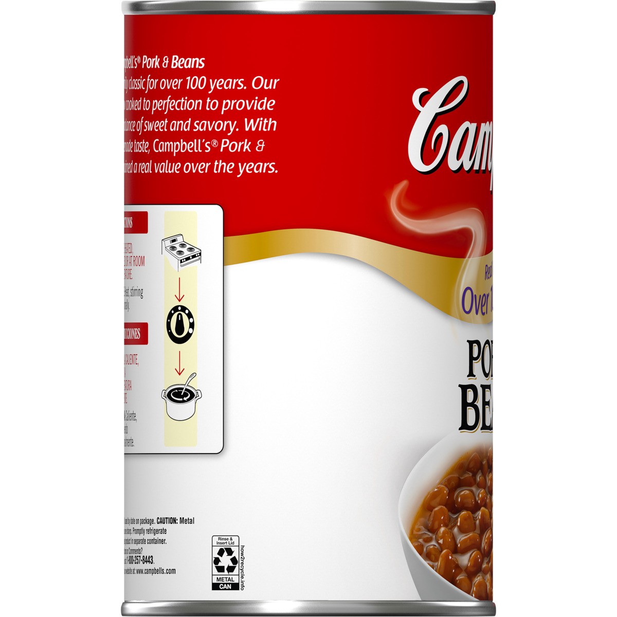 slide 2 of 9, Campbell's Canned Beans, Pork And Beans, 53.25 oz