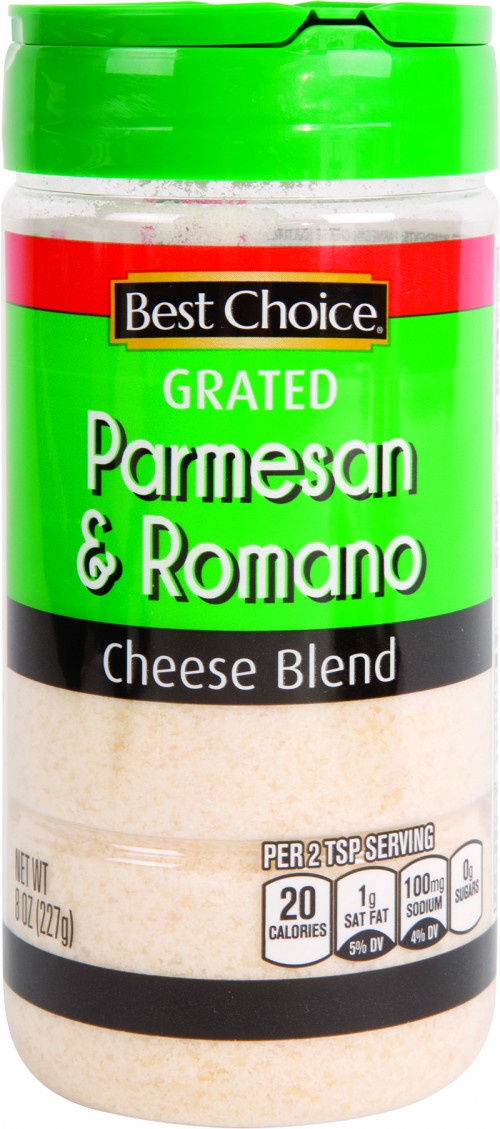 slide 1 of 1, Best Choice Grated Parmesan & Romano Cheese Blend, 8 oz