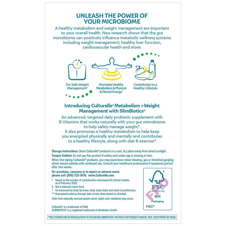 slide 2 of 5, Culturelle Veg Cap Metabolsm Weight Mgmt, 30 ct