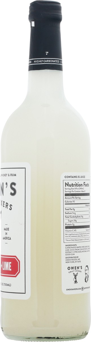 slide 12 of 13, Owen's Craft Mixers Ginger Beer + Lime - 25.4 fl oz, 750 ml