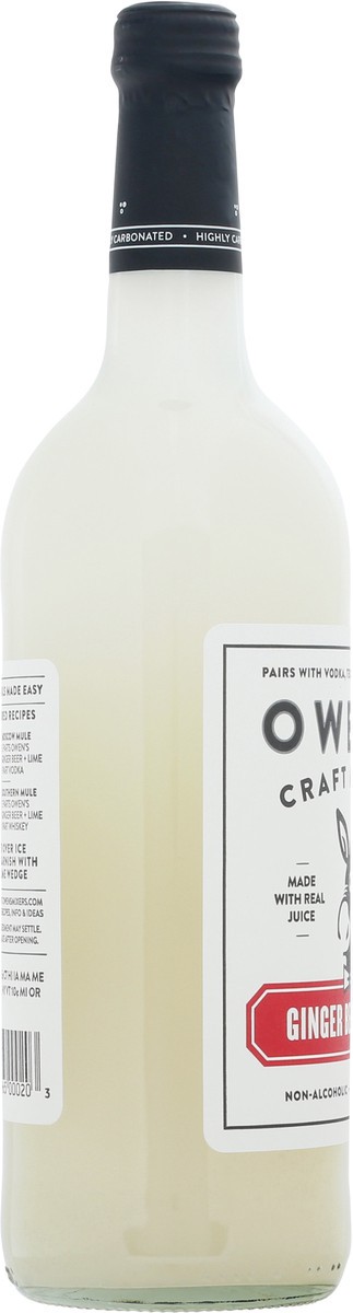 slide 11 of 13, Owen's Craft Mixers Ginger Beer + Lime - 25.4 fl oz, 750 ml