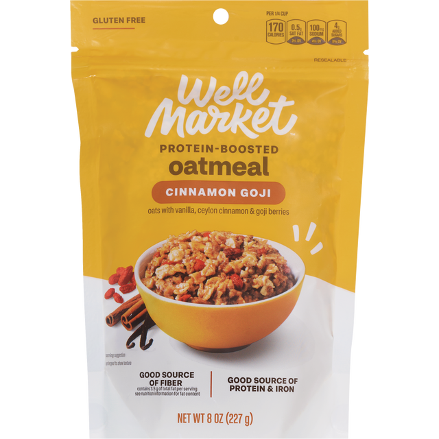 slide 1 of 1, WELL MARKET Cinnamon Goji Overnight Oats, 8 oz