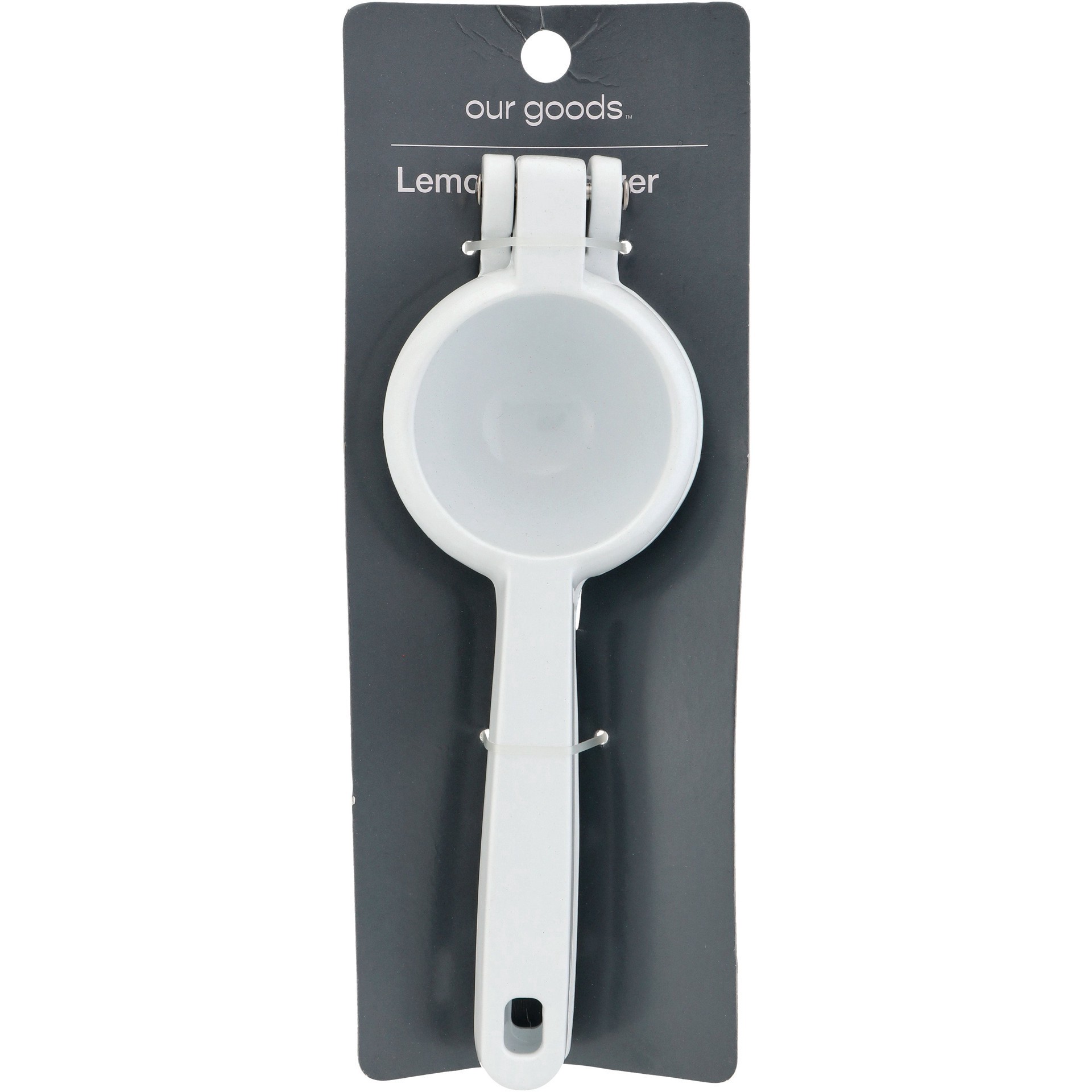 slide 1 of 1, our goods Lemon & Lime Squeezer - White, 1 ct