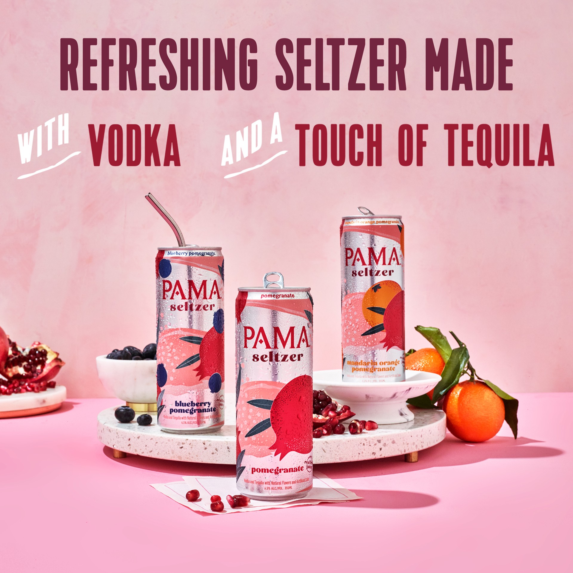 slide 2 of 3, PAMA RTD Seltzer - Variety Pack, 354.882 ml, 6 ct; 12 oz