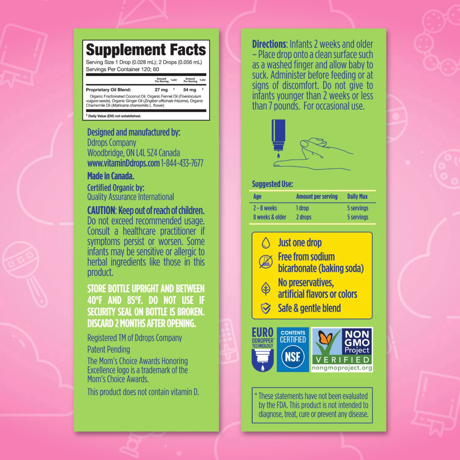 slide 7 of 12, Baby Ddrops Tummy Relief Liquid Drops, 0.12 oz