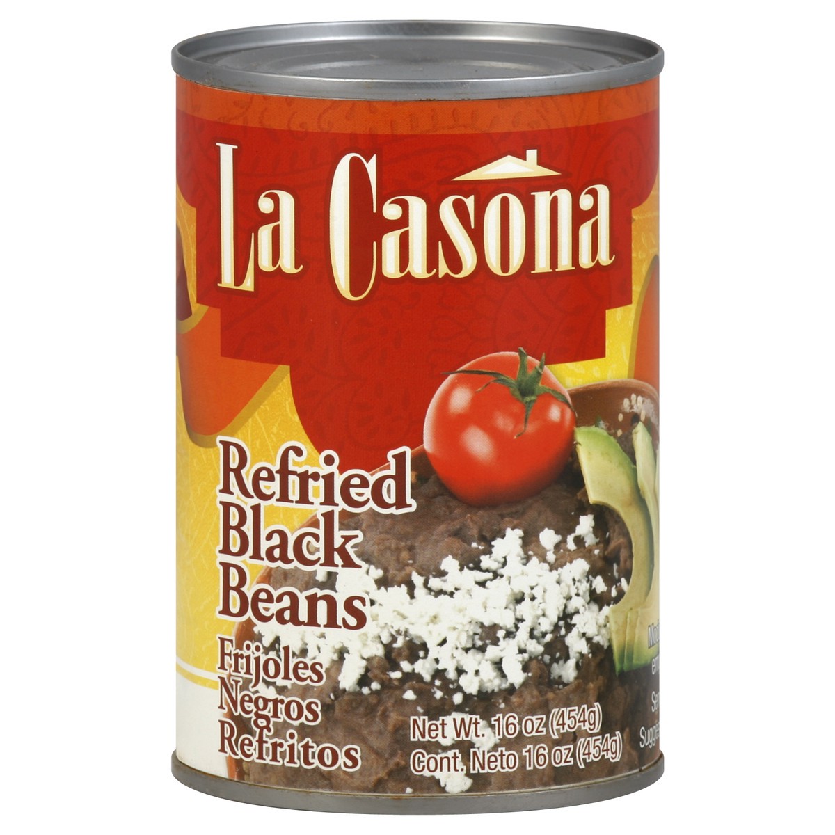 slide 2 of 2, La Casona Refried Black Beans 16 oz, 16 oz