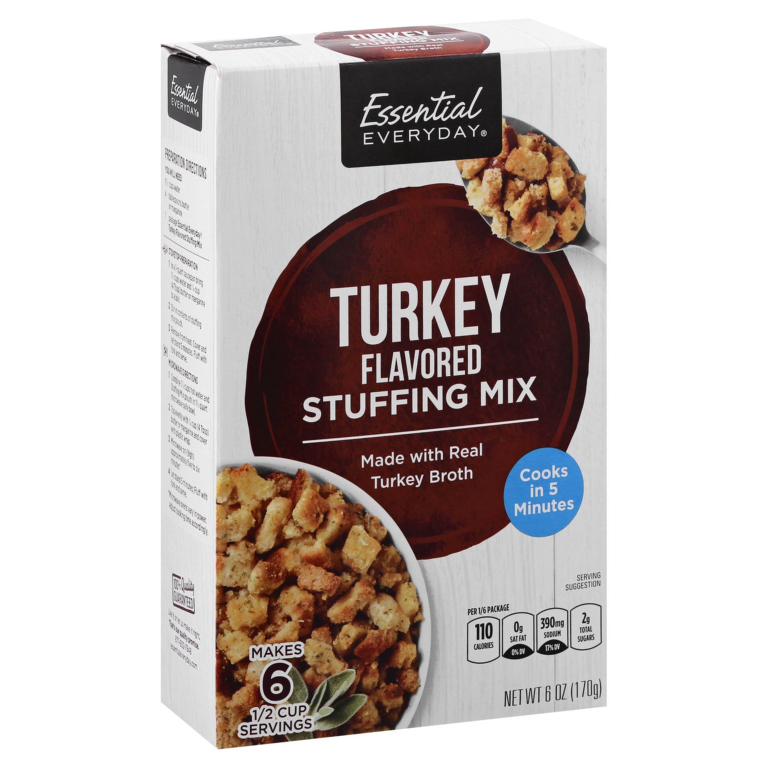 slide 1 of 1, Essential Everyday Turkey Stuffing Mix, 6 oz