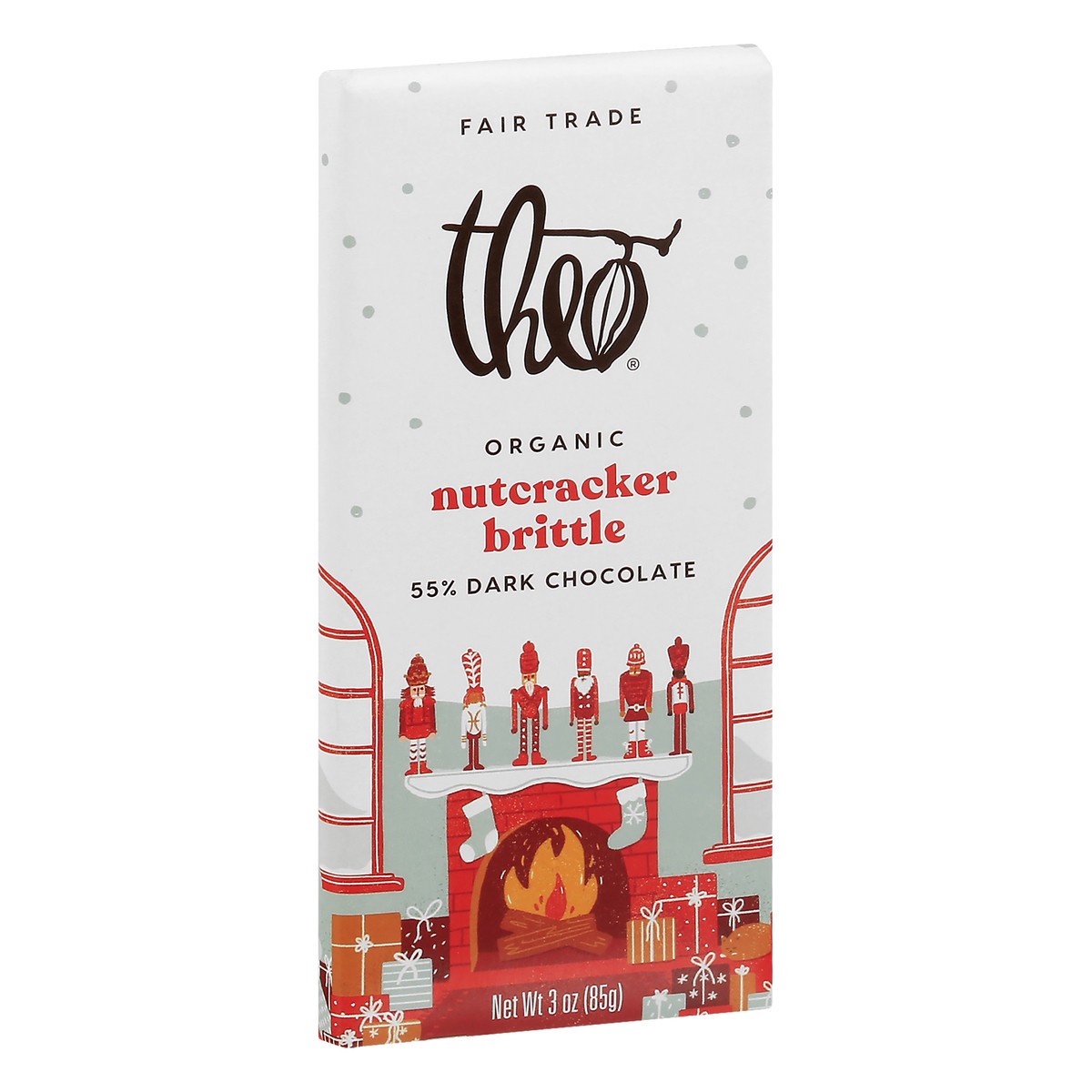 slide 2 of 9, Theo Organic Fair Trade Nutcracker Toffee Dark Chocolate, 3 oz