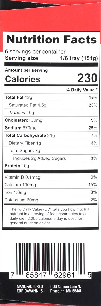slide 6 of 12, Davanni's Handmade 14-Layer Sausage Lasagna 32 oz, 