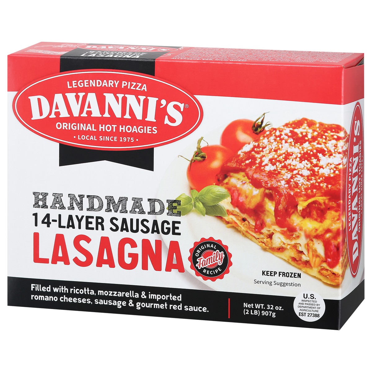 slide 8 of 12, Davanni's Handmade 14-Layer Sausage Lasagna 32 oz, 