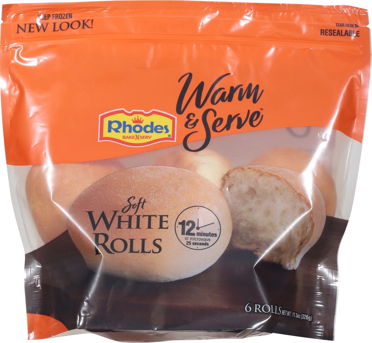 slide 9 of 11, Rhodes Bake-N-Serv Warm-N-Serv Soft Yeast White Rolls 6 ct Bag, 11.4 oz