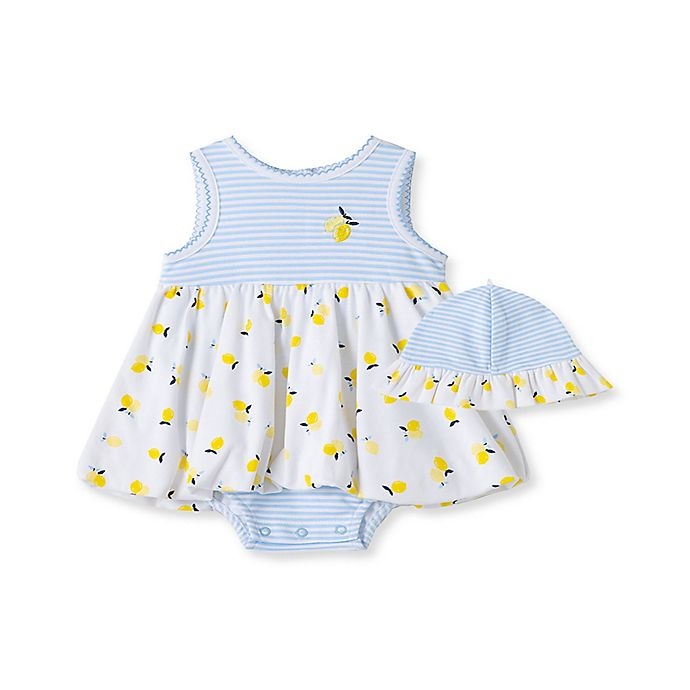 slide 1 of 2, Little Me Sunsuit 9M Lemons YL w/blue, 2 ct