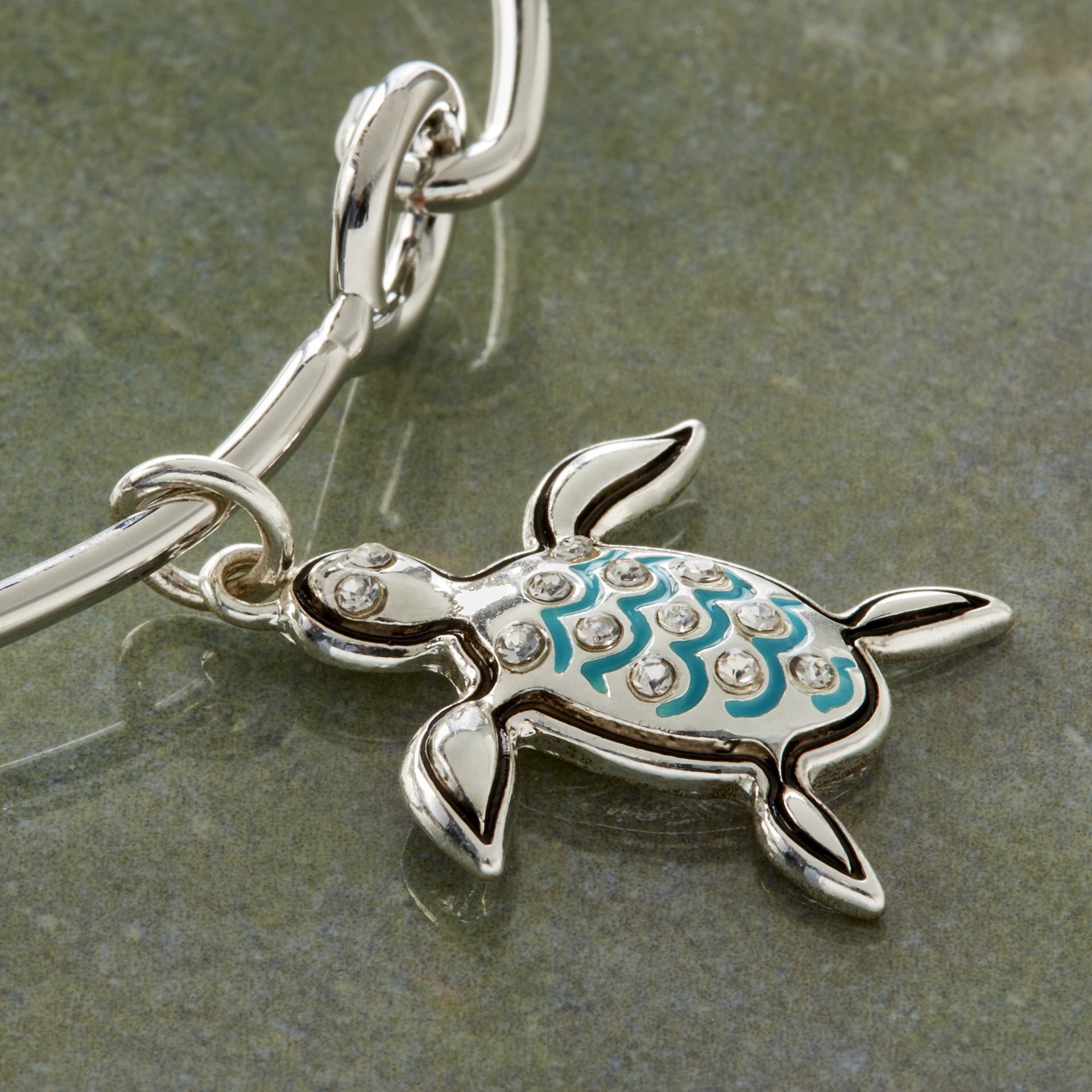 slide 2 of 5, Charmalong Silver Plated Turtle Charm By Bead Landing, 0.87 in x 0.24 in