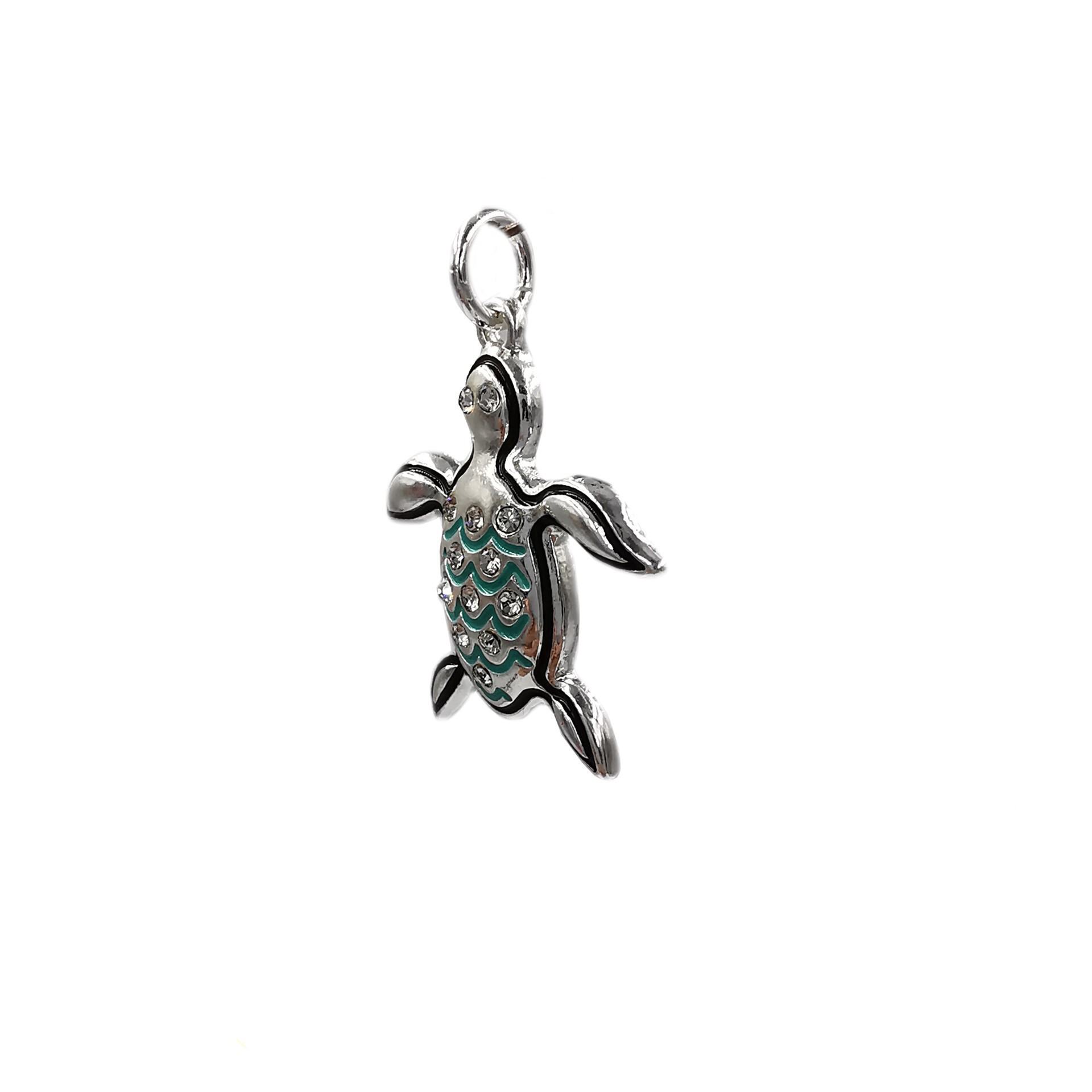 slide 3 of 5, Charmalong Silver Plated Turtle Charm By Bead Landing, 0.87 in x 0.24 in