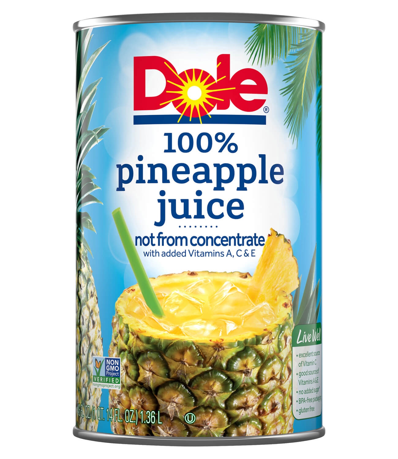 slide 1 of 1, Dole Pineapple Juice - 46 oz, 46 oz