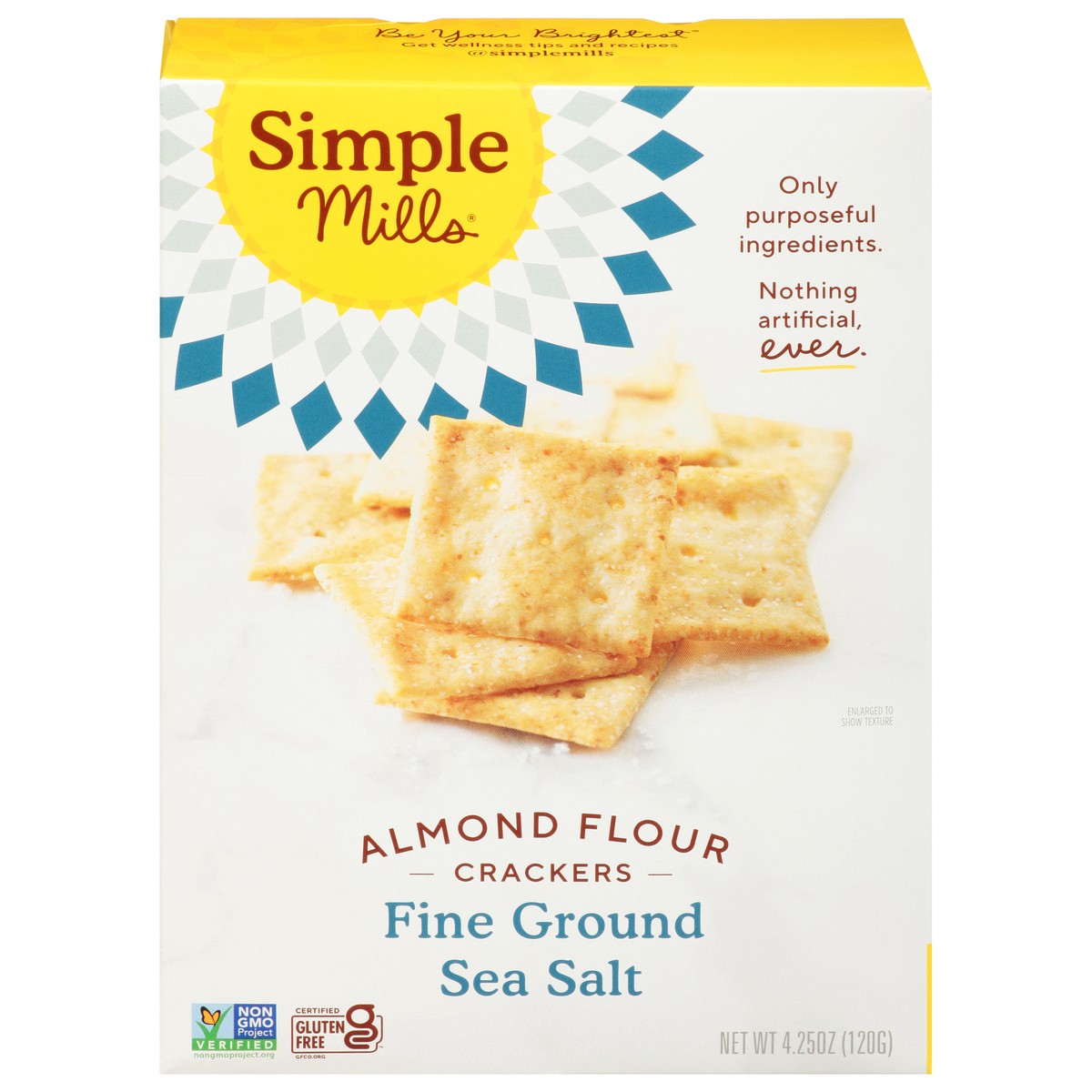 slide 1 of 1, Simple Mills Fine Ground Sea Salt Almond Flour Crackers, 4.25 oz