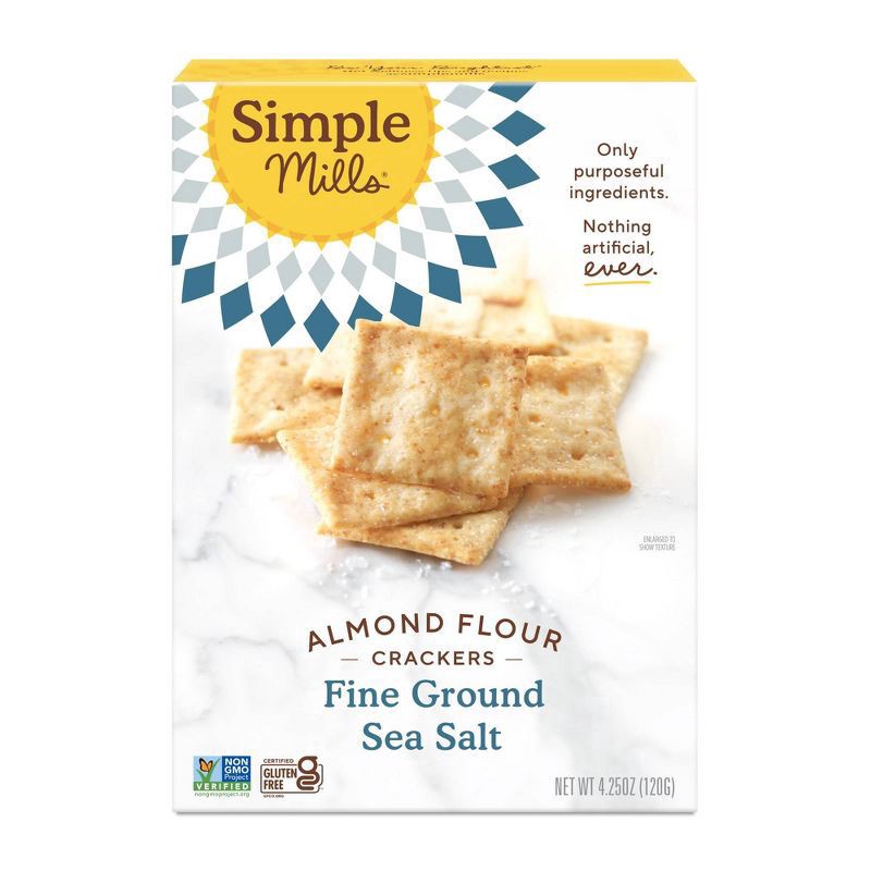 slide 1 of 1, Simple Mills Almond Flour Fine Ground Sea Salt Crackers 4.25 oz, 4.25 oz
