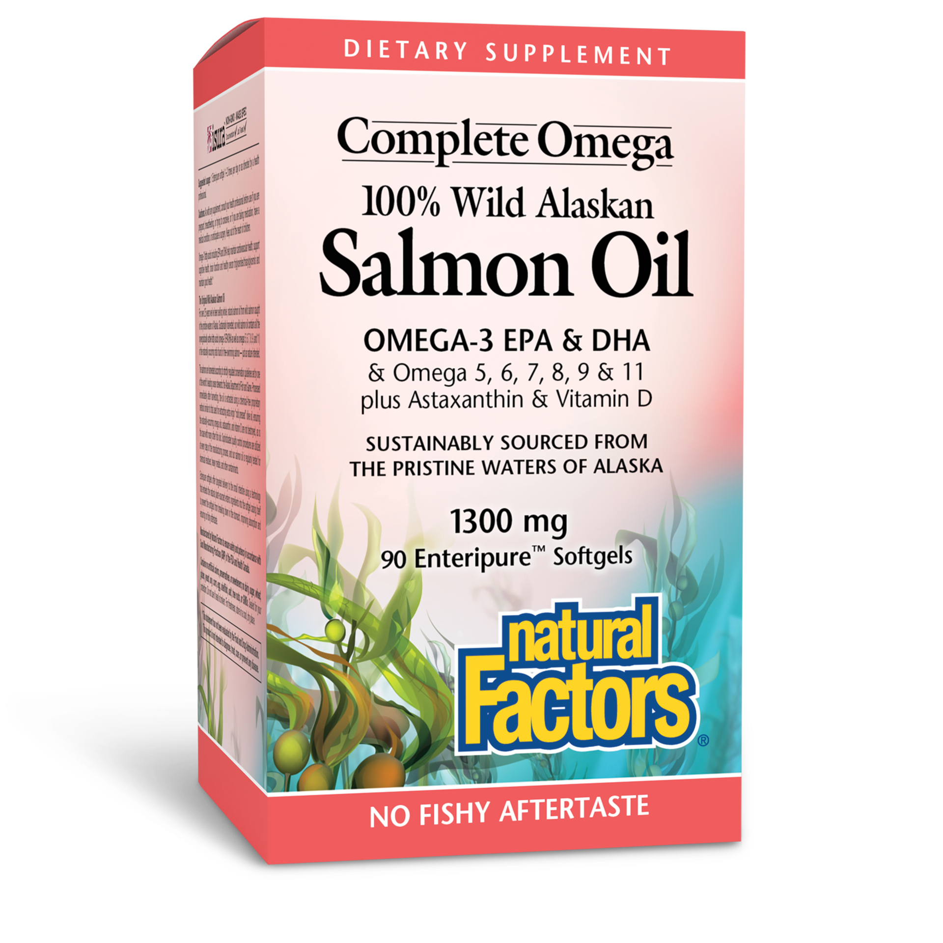 slide 1 of 2, Natural Factors Complete Omega 100% Wild Alaskan Salmon Oil, 90 ct