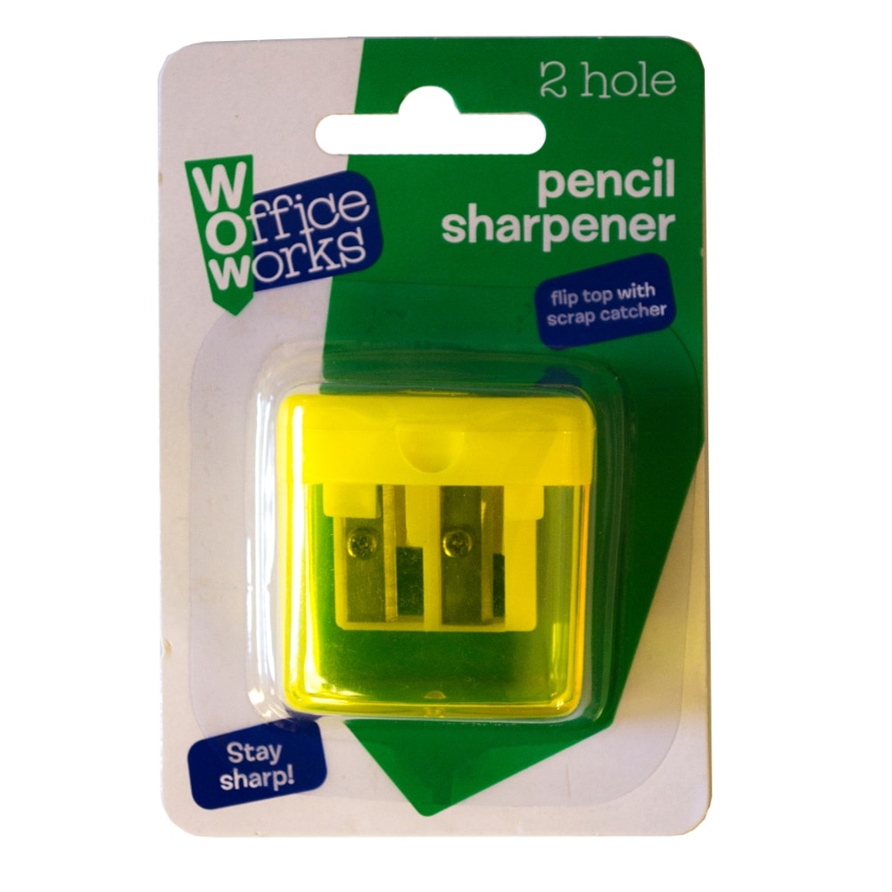 slide 1 of 1, Officeworks Flip Top Pencil Sharpener, 1 ct