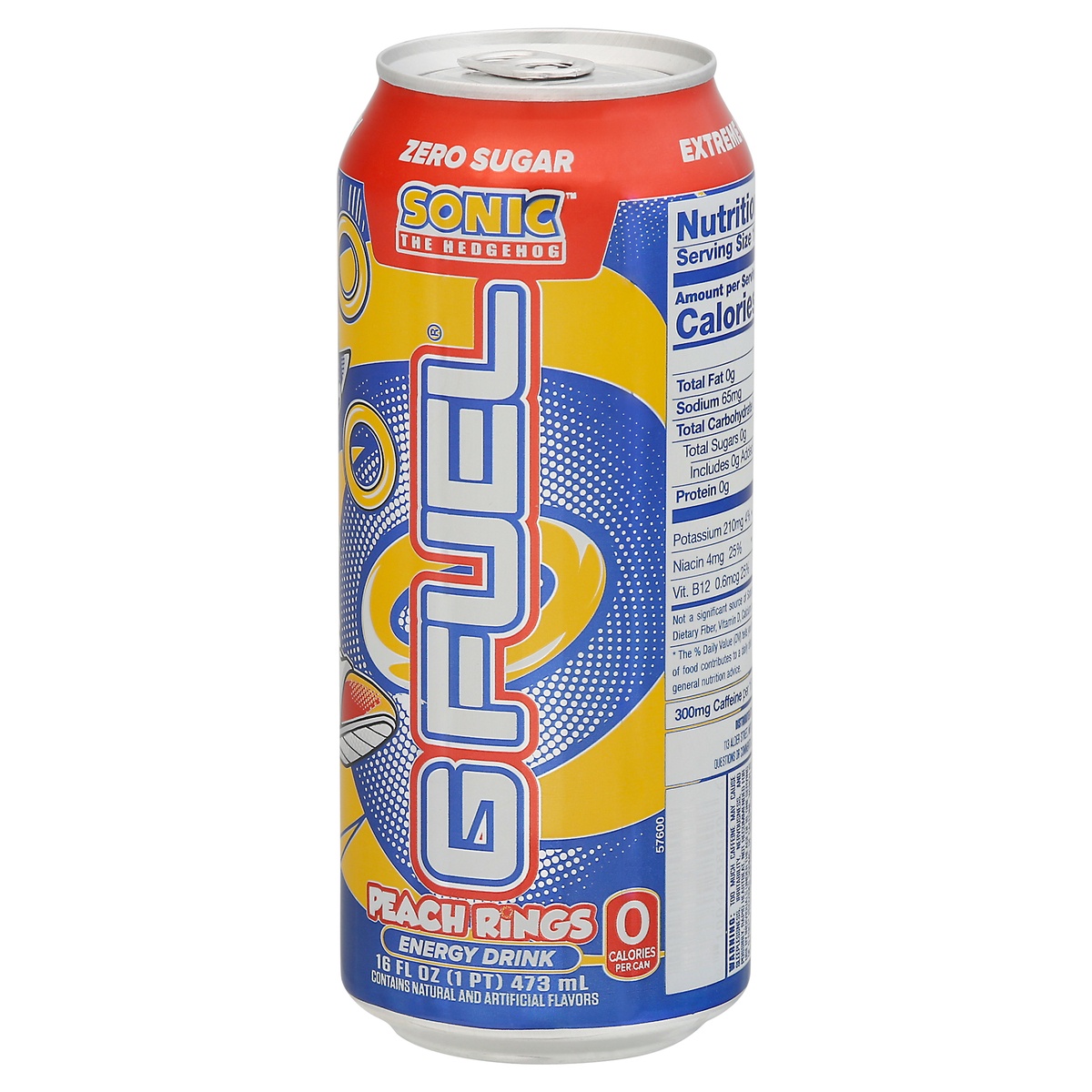 slide 3 of 11, G FUEL Peach Rings Energy Drink, Zero Sugar, Sonic The Hedge Hog, 16 oz