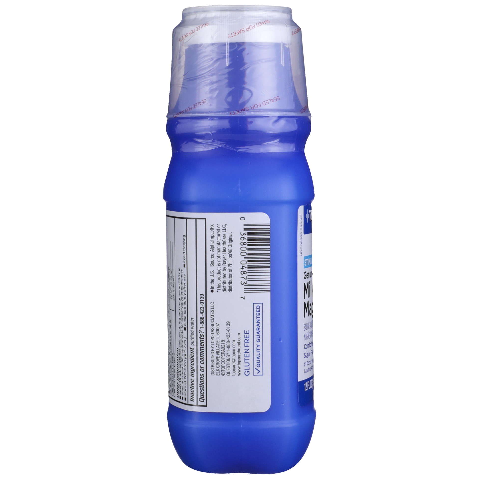slide 3 of 6, TopCare Milk of Magnesia Saline Laxative Original Flavor, 12 oz