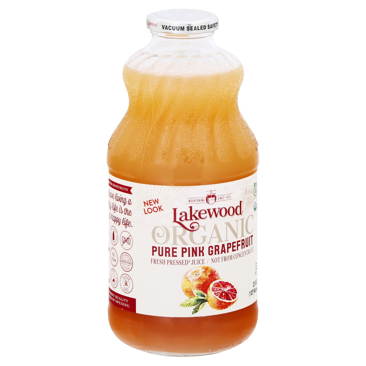 slide 1 of 12, Lakewood Organic Fresh Pressed Pure Pink Grapefruit Juice 32 oz, 32 oz