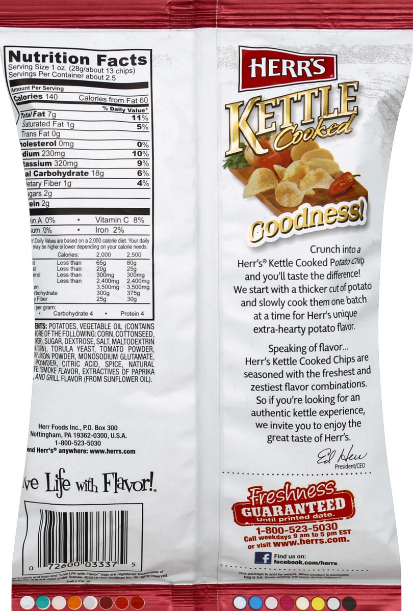 slide 2 of 6, Herr's Herrs Mesquite Kettle Chips, 2.625 oz