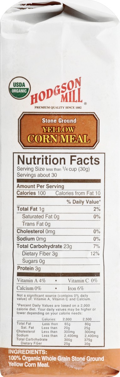 slide 3 of 5, Hodgson Mill Organic Wheat Free Yellow Corn Meal, 2 lb