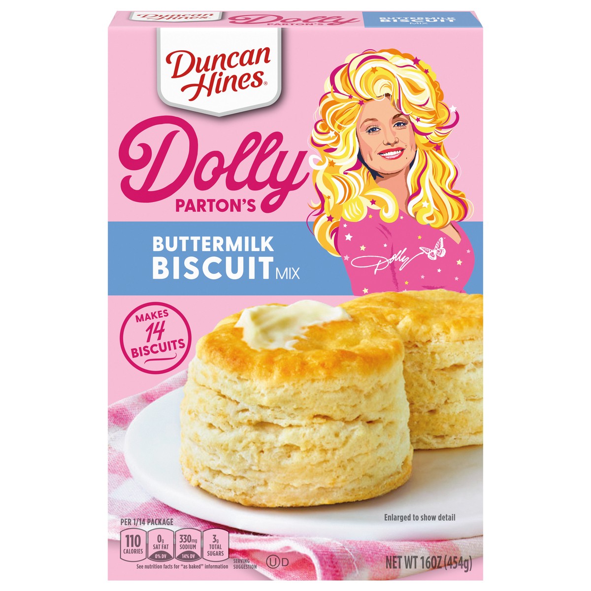 slide 1 of 4, Duncan Hines Dolly Parton's Buttermilk Biscuit Mix, 16 oz., 16 oz