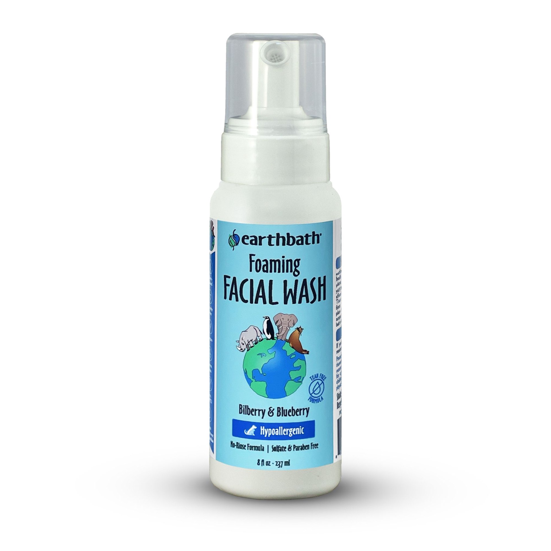 slide 1 of 1, earthbath Foaming Facial Wash - Bilberry & Blueberry, 