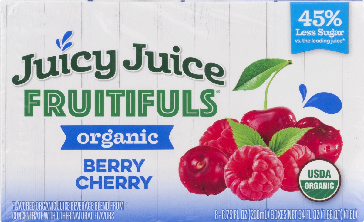 slide 10 of 10, Juicy Juice Berry Cherry Fruitifuls - 54 fl oz, 8 ct; 6.75 oz