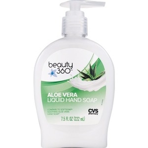 slide 1 of 1, Beauty 360 Aloe Vera Liquid Hand Soap, 7.5 fl oz