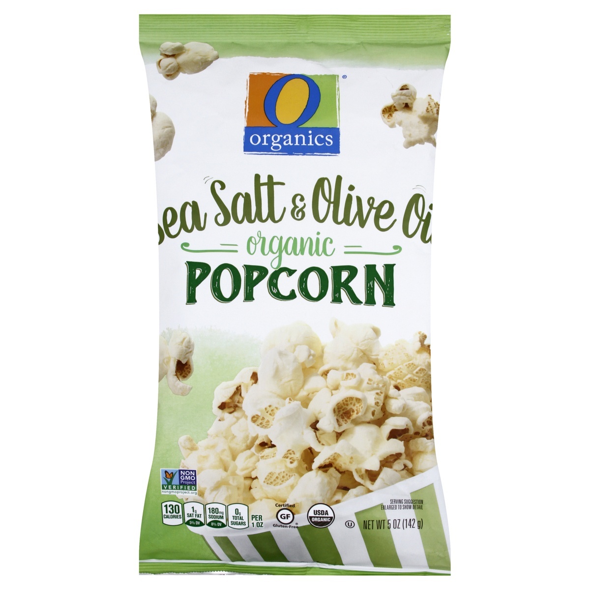 slide 1 of 1, O Organics Organic Popcorn Sea Salt & Olive Oil, 