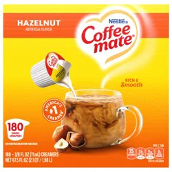 Coffee mate Hazelnut Flavored Coffee Creamer Singles, 180 Individual Coffee Creamers