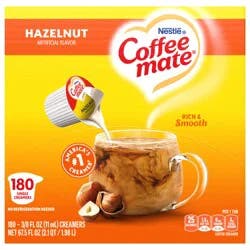 Coffee mate Hazelnut Flavored Coffee Creamer Singles, 180 Individual Coffee Creamers